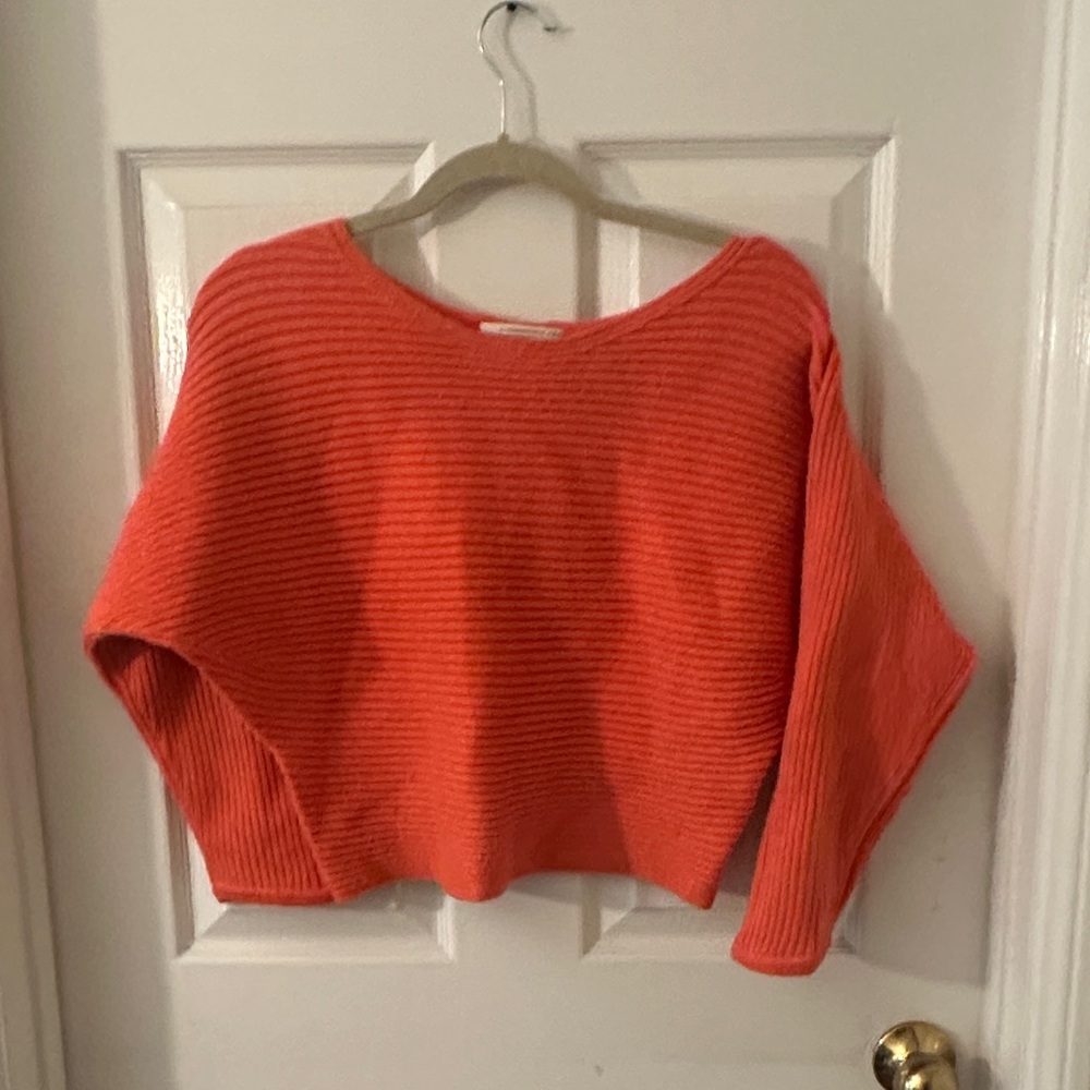 Anthropologies  Women's rib Orange Sweater